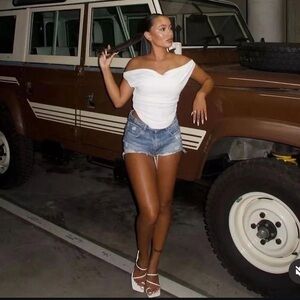 Zara Elegant White Draped Top